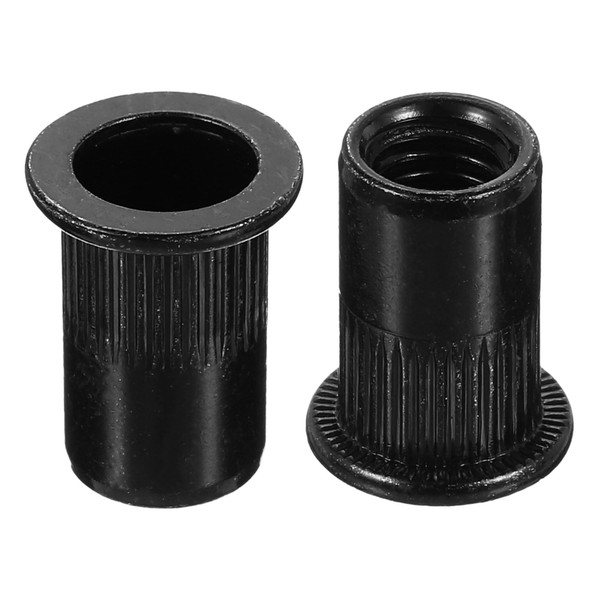 uxcell M8 Rivet Nuts Carbon Steel Flathead Threaded Insert Nuts
