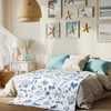 Breling Coastal Ocean Beach Throw Flannel Blanket Blue Seashells Cozy