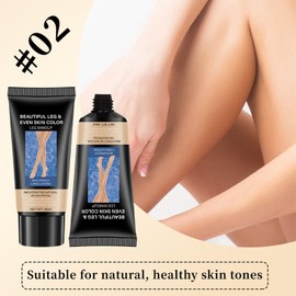 Leg Makeup, Body Coverage Perfector Waterproof Long Lasting No Transfer Tattoo Cover Up Makeup To Cover Veins, Leg and Body Concealer for Mature Skin, Brightens The Natural Skin, #02 Medium