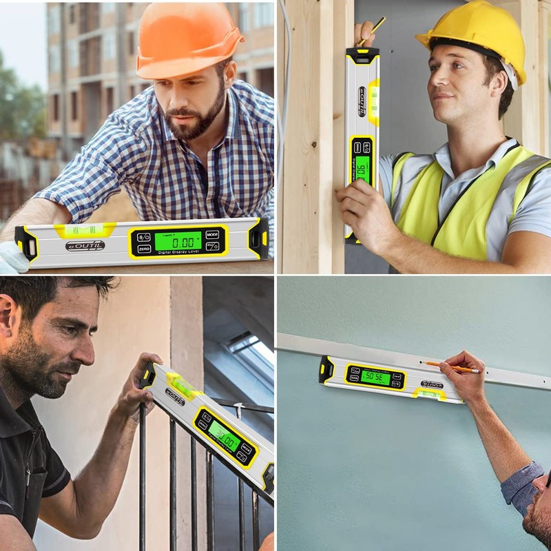 Digital Level and Protractor, 12 Inch IP54 Protected Electronic Bubble