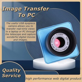 Datyson 1.25" Telescope Digital Electronic Eyepiece Camera for Astrophotography USB Port, Useful USB Eyepiece Camera for Lunar and Planetary Shots Plug and Play