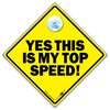 Yes, this is my speed top car sign yes, this is my top speed, bathroom, driver, sign, sticker, baby on board, anti tailgater car sign, inscription, for the car, tailager, back off, the back, road sign.