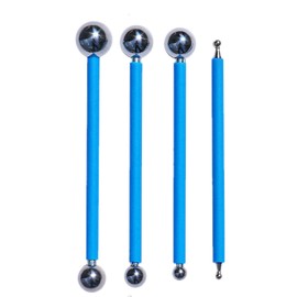 XHBTS 4 Set Concrete Countertop Caulking Tool Metal Ball Tile Caulk Finishing Tool Used to Press The Tile Grout Coating for Bathroom Kitchen and The Rest of The Household