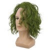 VGbeaty Adult Men Bald Short Bob Curly Dark Green Joker