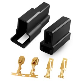 NTSUMI 2Pcs Male & Female Connector Plug Set Replace R77476 T28586 Fit for John Deere Clutch Wire Harness, with 14 to 18 gage Male and Female Terminals