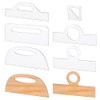 INFUNLY 6pcs Charcuterie Board Template Acrylic Router Template Large Handle