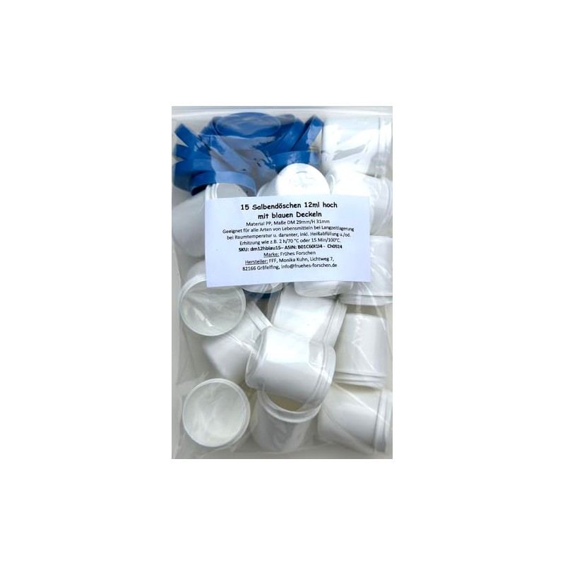 15 ointment containers, cream jars, high ointment jars, 12 ml