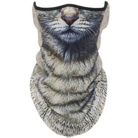 Animal Pattern Half Mask, 3D Print, Animal Mask, Quick Drying, Face Cover, Neck Guard, Survival Game, Bicycle, Bike, Outdoor, Cosplay (Cat)