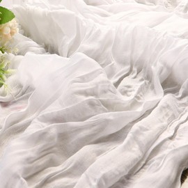 1 Pack White Cheesecloth Table Runner 10FT Boho Gauze Rustic Cheese Cloth Table Runner, 35x120 Inches for Birthday Party Baby Shower Wedding Party Decorations