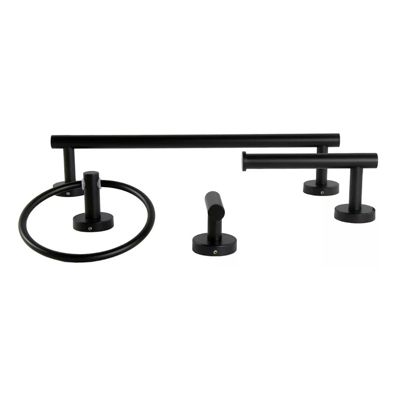 Meer - Kit De Mezcladora Y Accesorios Para Baño Negro