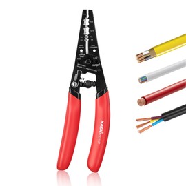 KATA Wire Cutter/Wire Stripper Tool, 8 Inch Dual NM Cable Stripper/Cutter Cuts Solid Copper Wire, Wire Stripping Crimper Plier Strips 12-14 AWG Solid Wire, 14-16 AWG Stranded Wire for Electricians