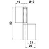 Gedotec Hinges for Welding, Pack of 10, Weld-On Tape for
