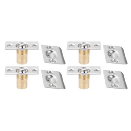 JQK Closet Ball Catch Door Hardware, Stainless Steel Catch Adjustable with Strike Plate, Chrome Finish 4 Pack, HBC100-CH-P4