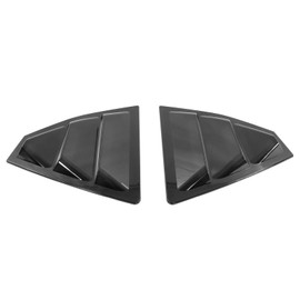 IKON MOTORSPORTS, Window Louvers Compatible with 2022-2025 Subaru WRX, 2PCS Rear Side Window Louver Scoop 3 Vent Openings Cover Trim PC Polycarbonate, 2022 2023