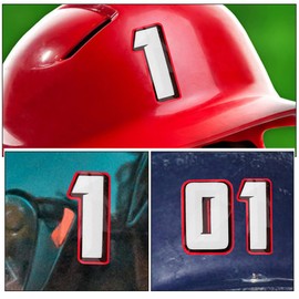 Kisangel 2 Sets Multifunctional Number Stickers for Hockey Helmets Accessories for Hockey Stickers Stickers for Football Helmet Ice Hockey Reflective Film Sports Digital Stickers