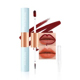 Matte Lip Stain Peel Off Lip Gloss& Lip Liner 2-in-1: One end defines lips with precision liner, the other peels off to reveal long-lasting, waterproof, smudge-proof, transfer-proof matte color.2#