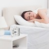 JXTZ Analog Alarm Clock, White, Battery Powered, Snooze, Night Light,