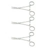 Unbranded 3 Premium Kelly Locking Hemostat Forceps 5.5" Curved Satin