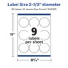 Avery Durable Waterproof Round Labels, 2.5" Diameter, 90 Oil and
