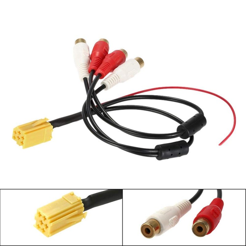 Tbest Mini ISO to RCA Car Aux Cable - 6