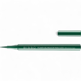 Plumín Delineador de Ojos Bissú - Precisión y Durabilidad, Resistente al Agua, Negro Intenso (04 Verde)