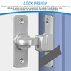 HERKINDNESS 2 Pairs Sliding Door Lock, 90°/180° Locking Latch, Aluminium