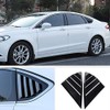 ruihe 2pc Shiny Black Rear Quarter Panel Window Side Louvers