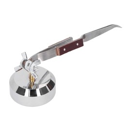 Third Hand Base with Tweezers, Metal Rebound Clip Soldering Clamp Hardware Jewellery Tools (Curved Mouth)