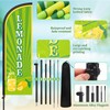 Remagr 2 Pack Lemonade Feather Flag 7 ft Advertising Swooper