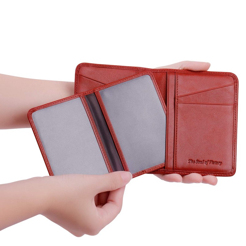 Visoul® Mini Wallet, Folding, High-quality Genuine Italian Leather, Unisex, Stylish,