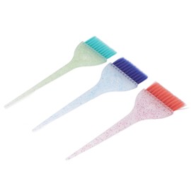 Hair Dye Brush Set, 3 Pcs Professional Home Salon Hair Highlighting Brush Applicator with Glitter Handle