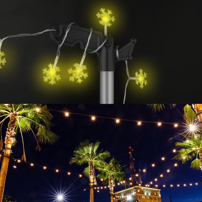 2pcs Extension Pole Hook, 3/4" Inner Diameter Screw-in Multi-Purpose Plastic