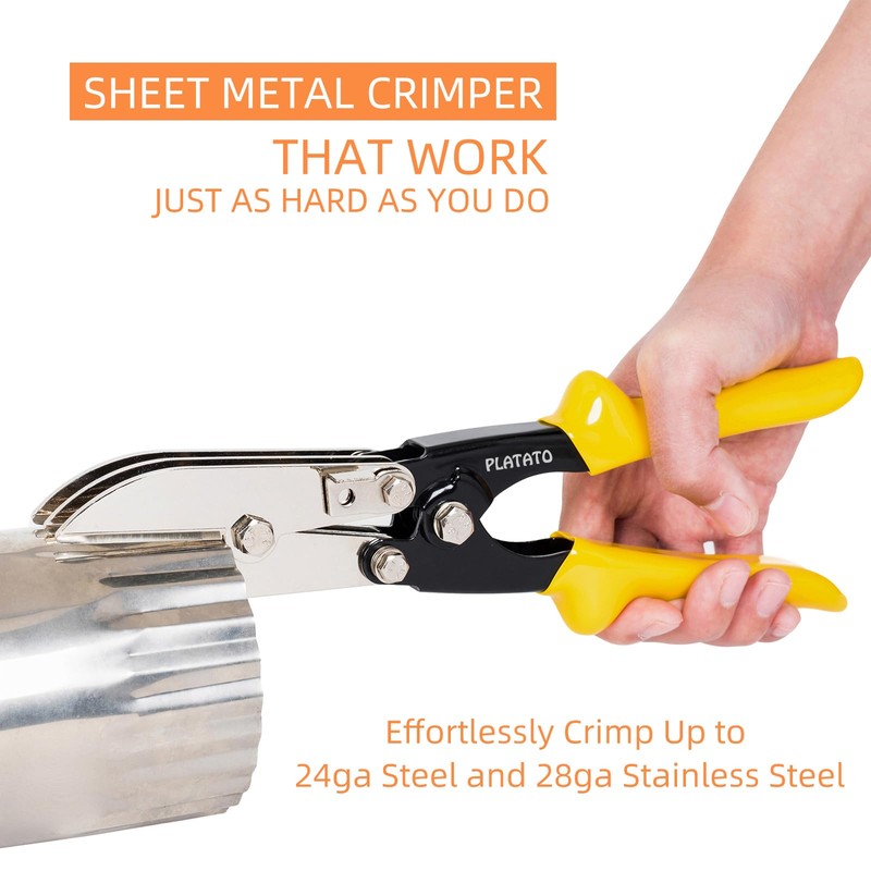 PLATATO 5 Blades Sheet Metal Tools HVAC Tool Duct Crimping