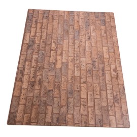 Bessie Bakes Super-Thin Brown & Denim Brick Replicated Photography Backdrop 2 Feet Wide x 3 Feet Long