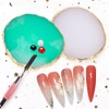 Resin Nail Art Palette, Round Glass Paint Tray Palettes, Nail