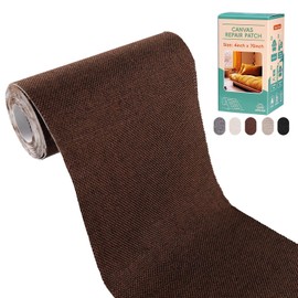 Autrends Canvas Repair Tape,Fabric Repair Patch,4×70 Inches,Outdoor Gear Patch, Waterproof,Self-Adhesive for Repairing Boat Covers,Tents,Sofas,Patio Umbrellas,Lounge Chairs,Awnings Dark Brown