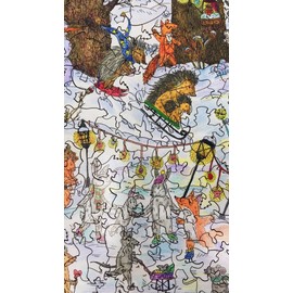 FoxSmartBox Wooden Jigsaw Puzzle for Adults by FoxSmartBox -245 pieces- Fairy Forest. Winter