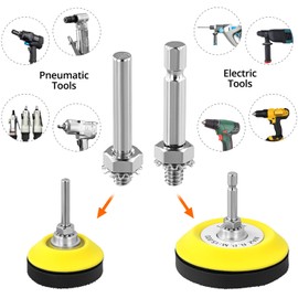 QWORK® 120 Pieces 3 Inch Sanding Discs Pad Set, Grit 80 to 3000, 1/4 Inch Shank, 50 mm & 75 mm Sanding Discs, for Drills, Rotary Tool