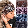 Aceorna Leopard Rhinestones Headbands Wide Knotted Hairbands Elastic Turban Printing
