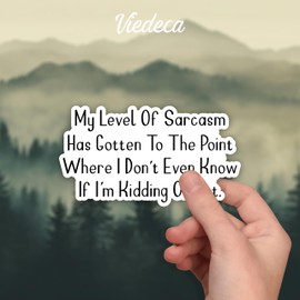 (3pcs) My Level of Sarcasm Has Gotten to The Point Sticker Funny Sayings Quotes Sarcastic Vinyl Decal for Tumbler Laptop Kindle Water Bottles Books Phone - Size 3x1.7 Inches