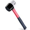 EFFICERE 16 oz. Premium White/Black Dual-Color Rubber Mallet Hammer |