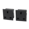 Sourcingmap 2 Pcs AC 250V UK Socket Square Cabinet Outlet