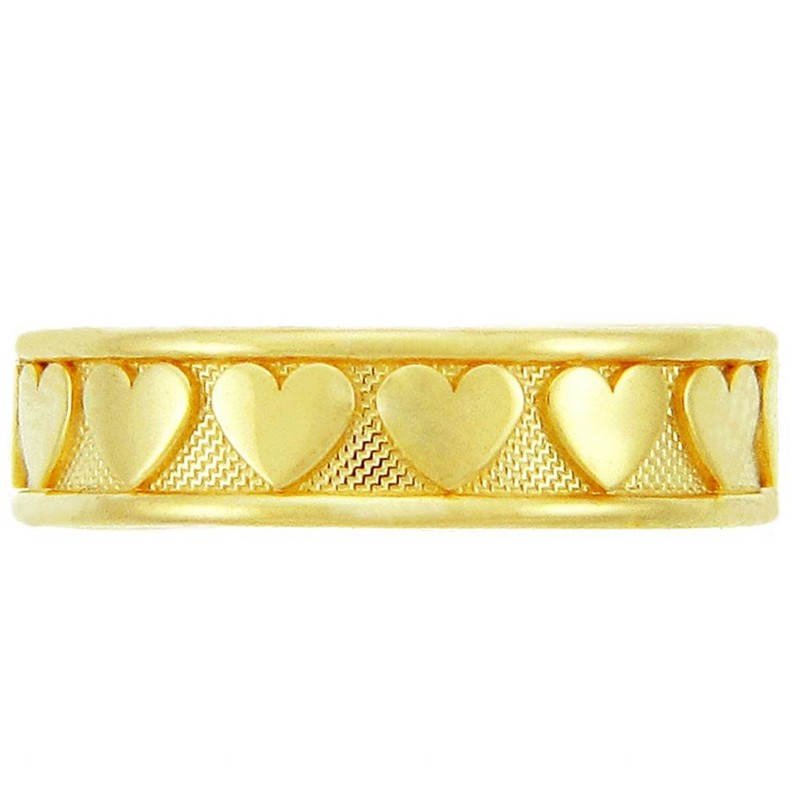 Classy Heart Yellow Gold Toe Ring (14K Gold)