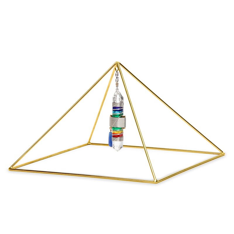 Finest Quality 51 Degree 9" 24k Gold-Plated Copper Meditation Pyramid