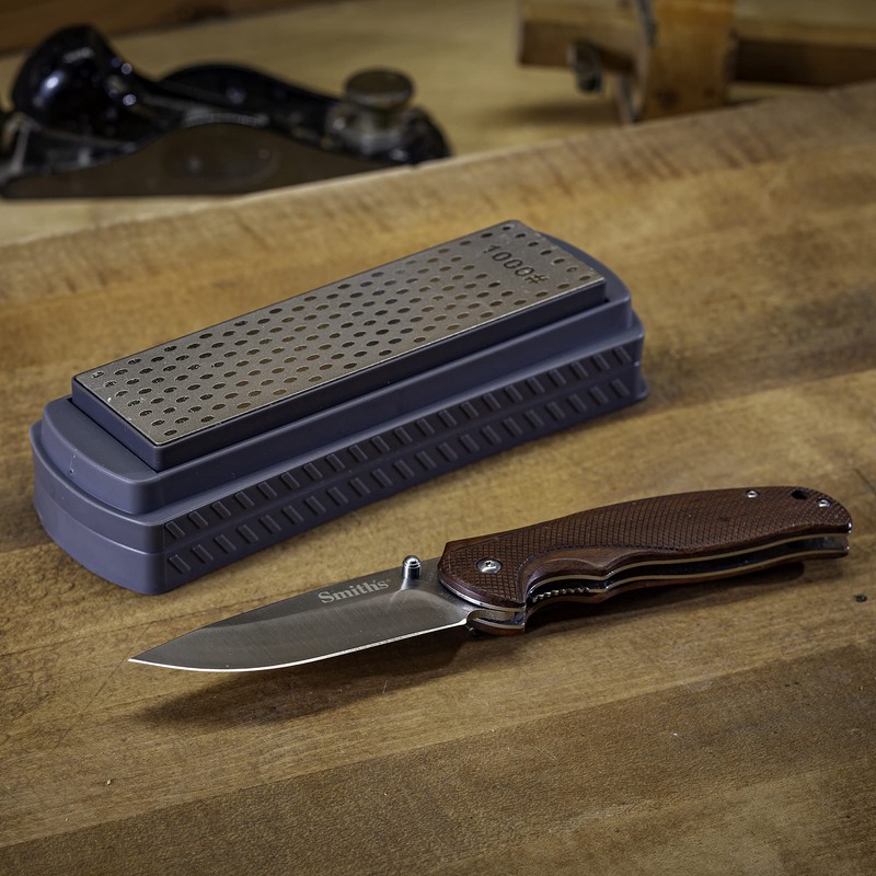 Smith's 51312 6" DUALGRIT FINE Diamond Stone Gray