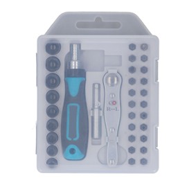 34Pcs Ratchet Screwdriver Set Multi Function CRV Magnetic Ratcheting Bit Kit With Storage Box