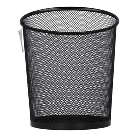 Westcott Waste Paper Bin Mesh Black | Waste Bin Made of Wire Mesh with 12.3 Litre Capacity | Waste Bin for Office, Home Office or Household | E-744608 00
