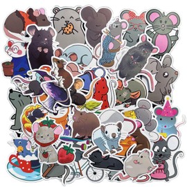 Cute Rat Stickers – Waterproof Matte Decals Opossum Sticker Pack for Water Bottles, Laptops, Journals, Travel Cases - Gift for Teens and Kids