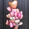 Jangostor Pack of 60 Heart Shape Foil Balloons, 25 cm