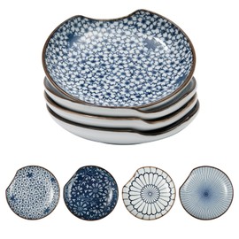 Juego de 4 soportes de cuchara de cerámica para la parte superior de la estufa, soporte de cuchara, soporte de cuchara de café, 4.8 pulgadas, cuchara de pasta de cerámica, apta para microondas y